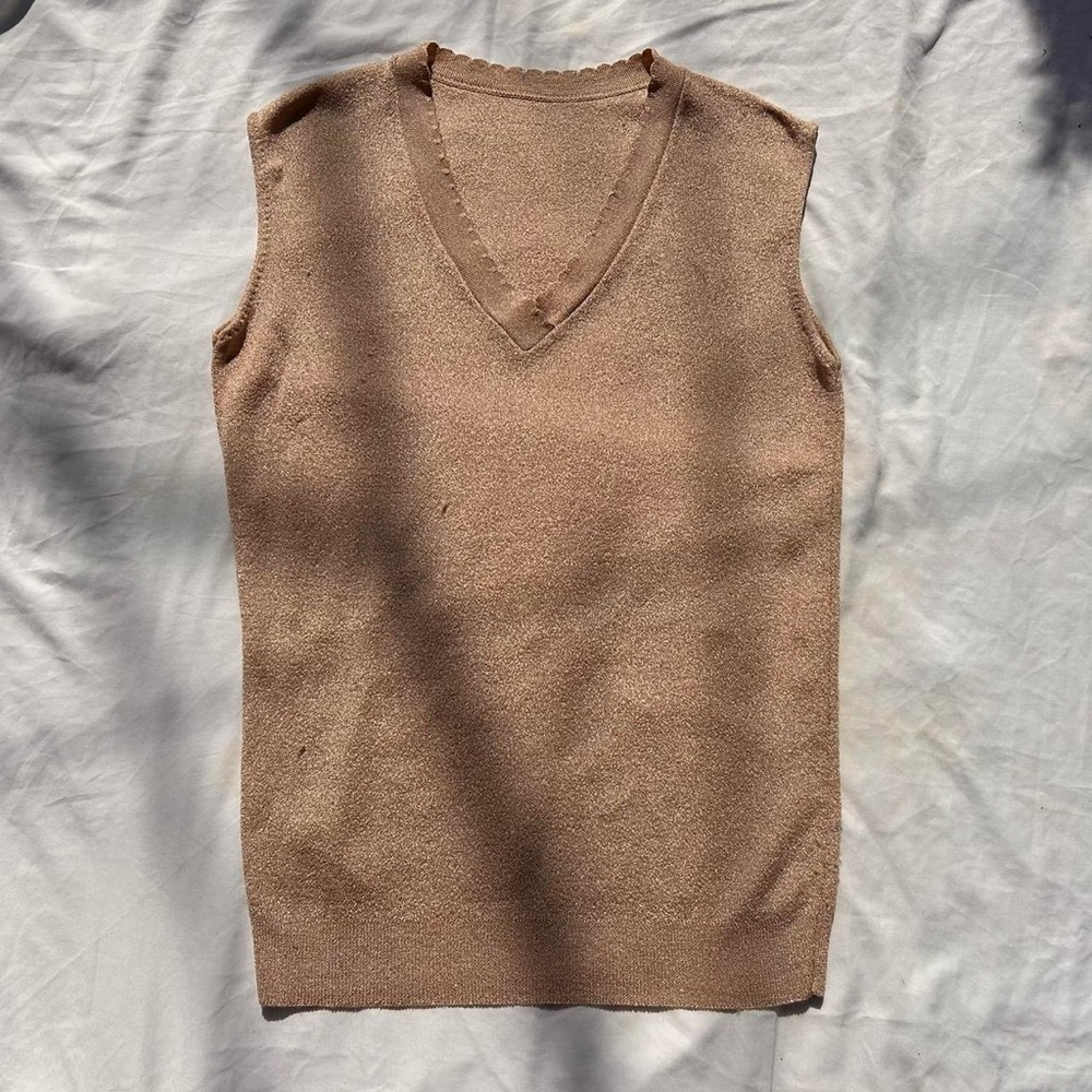 Beautiful top brown gold silk color